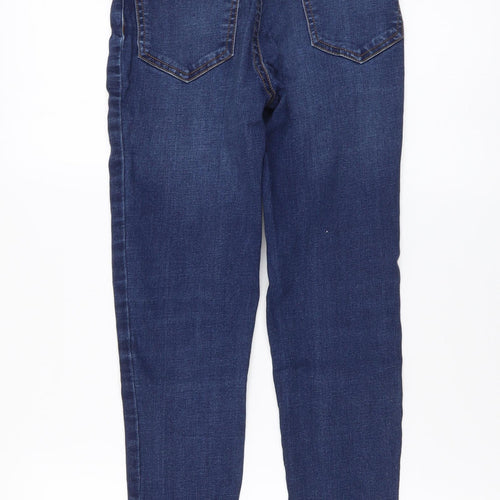 New Look Womens Blue Cotton Jegging Leggings Size 6 L25 in
