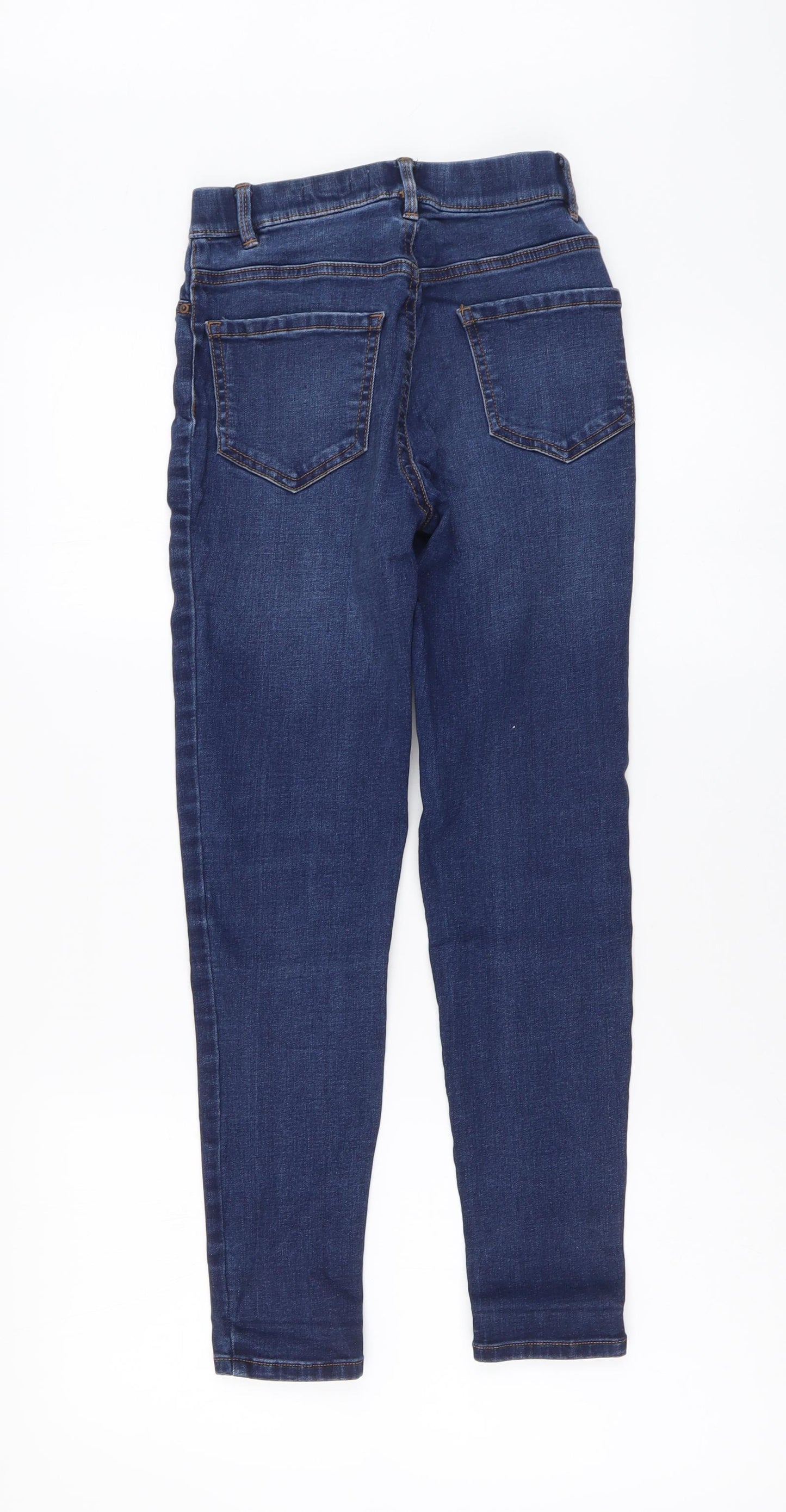 New Look Womens Blue Cotton Jegging Leggings Size 6 L25 in