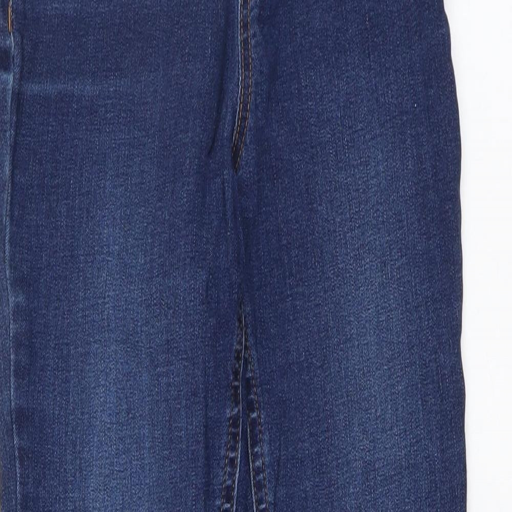 New Look Womens Blue Cotton Jegging Leggings Size 6 L25 in