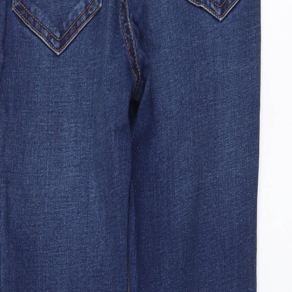 New Look Womens Blue Cotton Jegging Leggings Size 6 L25 in