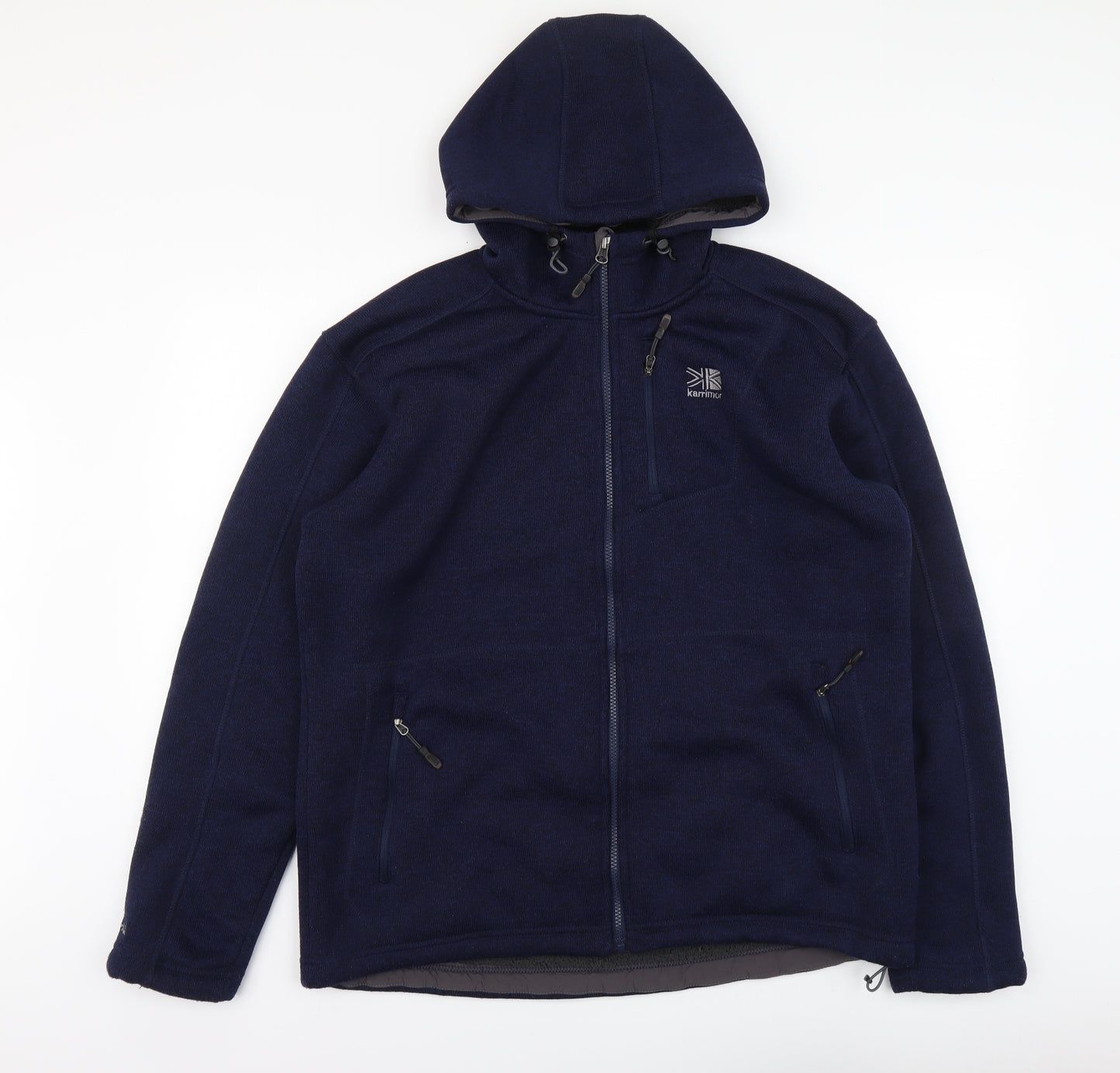 Karrimor Mens Blue Polyester Full Zip Hoodie Size XL