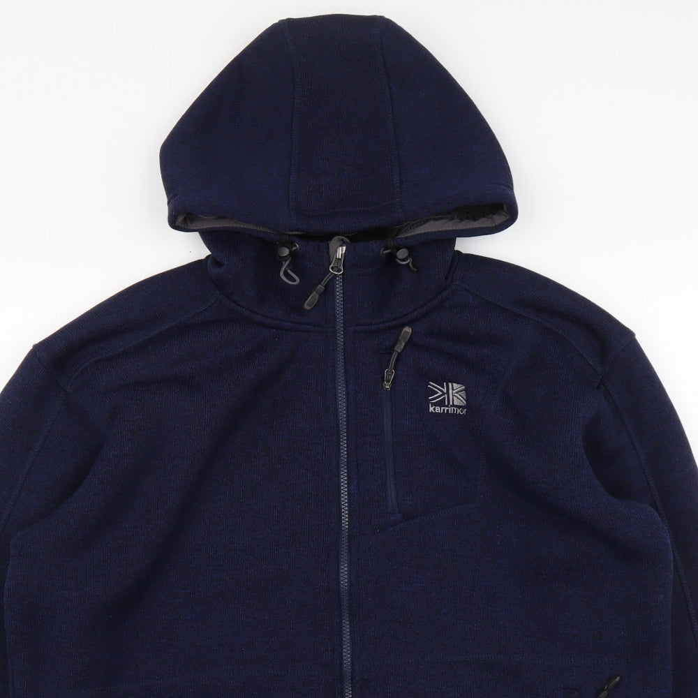 Karrimor Mens Blue Polyester Full Zip Hoodie Size XL