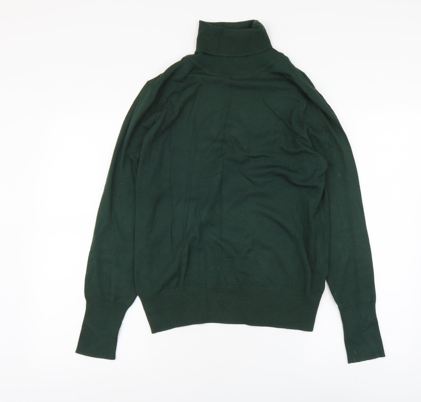 Dunnes Stores Womens Green Roll Neck Viscose Pullover Jumper Size L