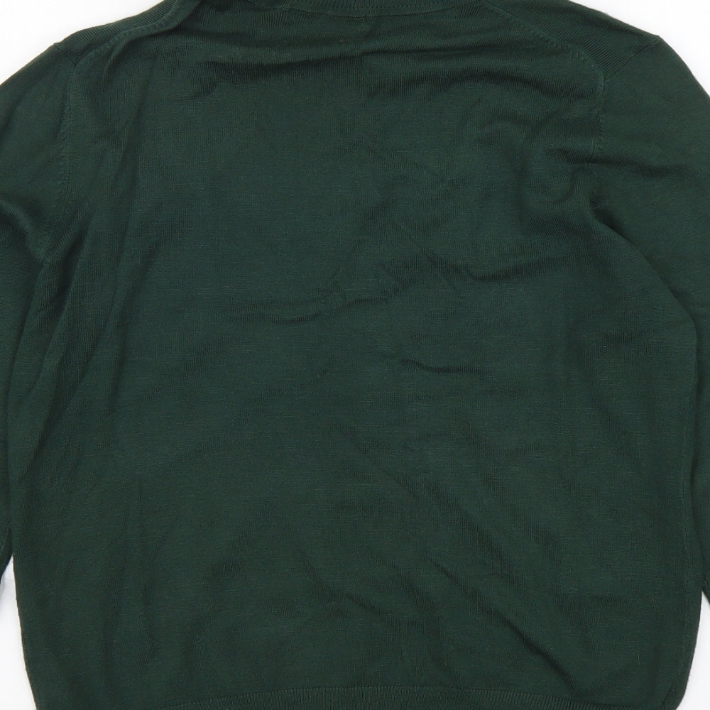 Dunnes Stores Womens Green Roll Neck Viscose Pullover Jumper Size L