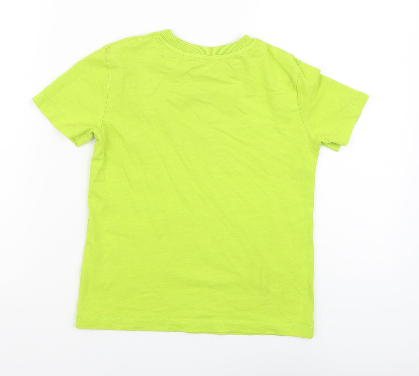 NEXT Boys Green Cotton Basic T-Shirt Size 5 Years Round Neck Pullover