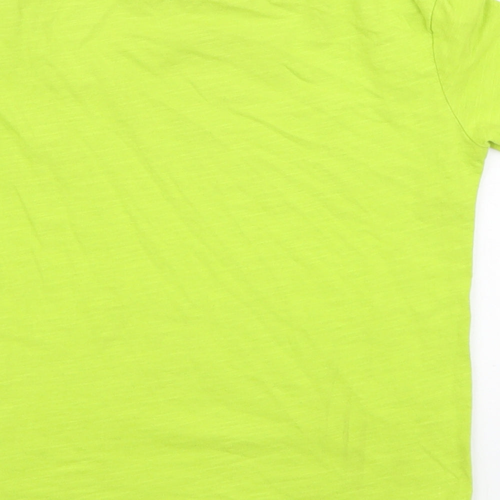 NEXT Boys Green Cotton Basic T-Shirt Size 5 Years Round Neck Pullover