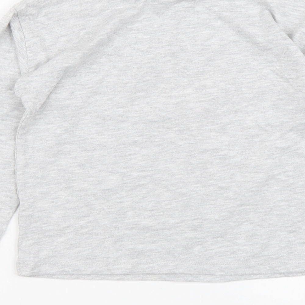 George Boys Grey Cotton Basic T-Shirt Size 5-6 Years Round Neck Pullover - animals