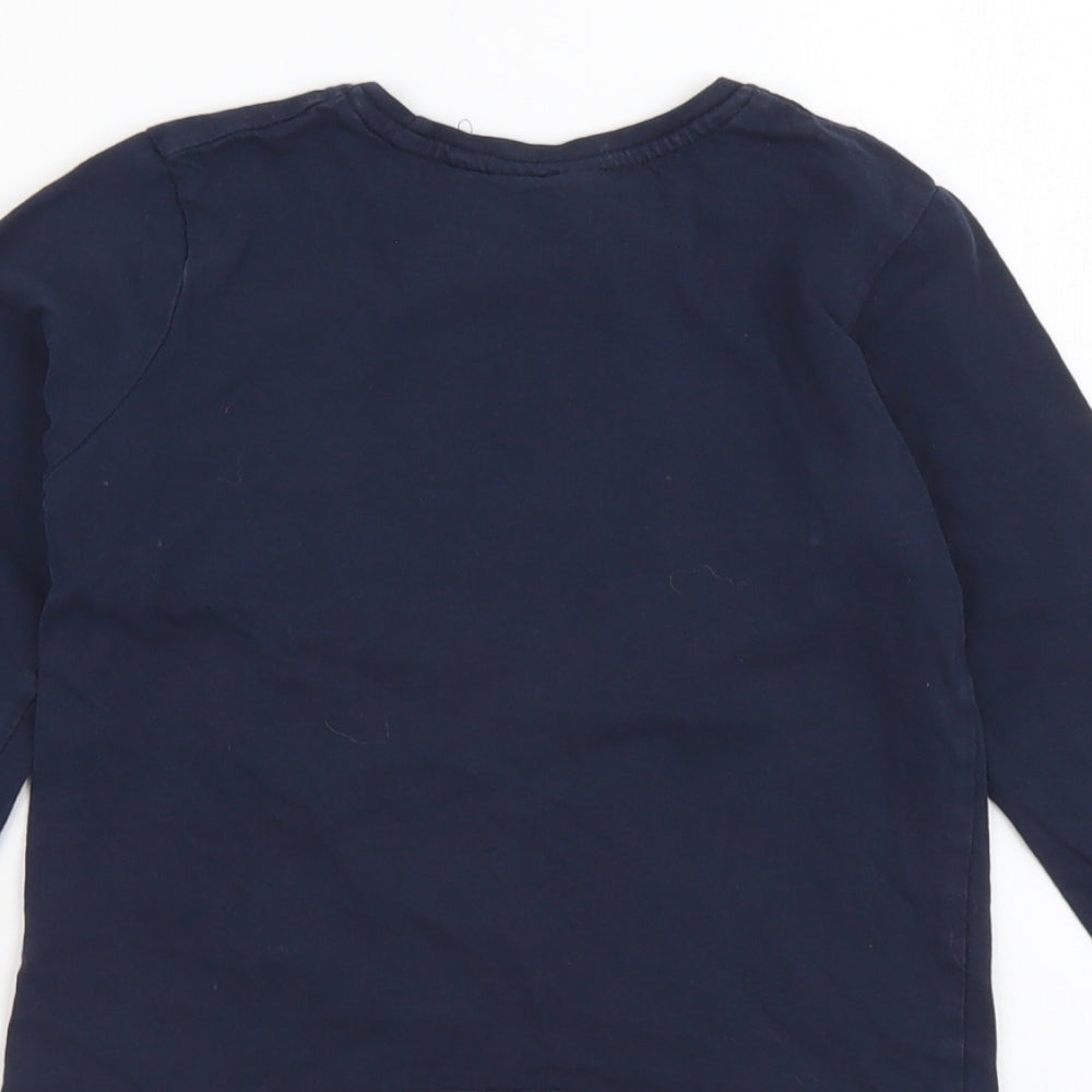 Harry Potter Boys Blue Cotton Basic T-Shirt Size 6 Years Round Neck Pullover - Harry Potter