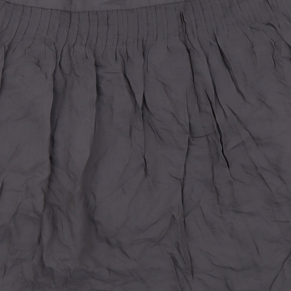 Monsoon Womens Grey Viscose Skater Skirt Size XL Zip