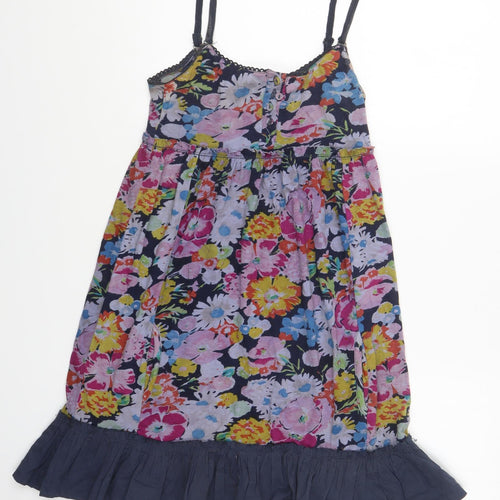 River Island Womens Multicoloured Floral Cotton Mini Size 6 Sweetheart Pullover