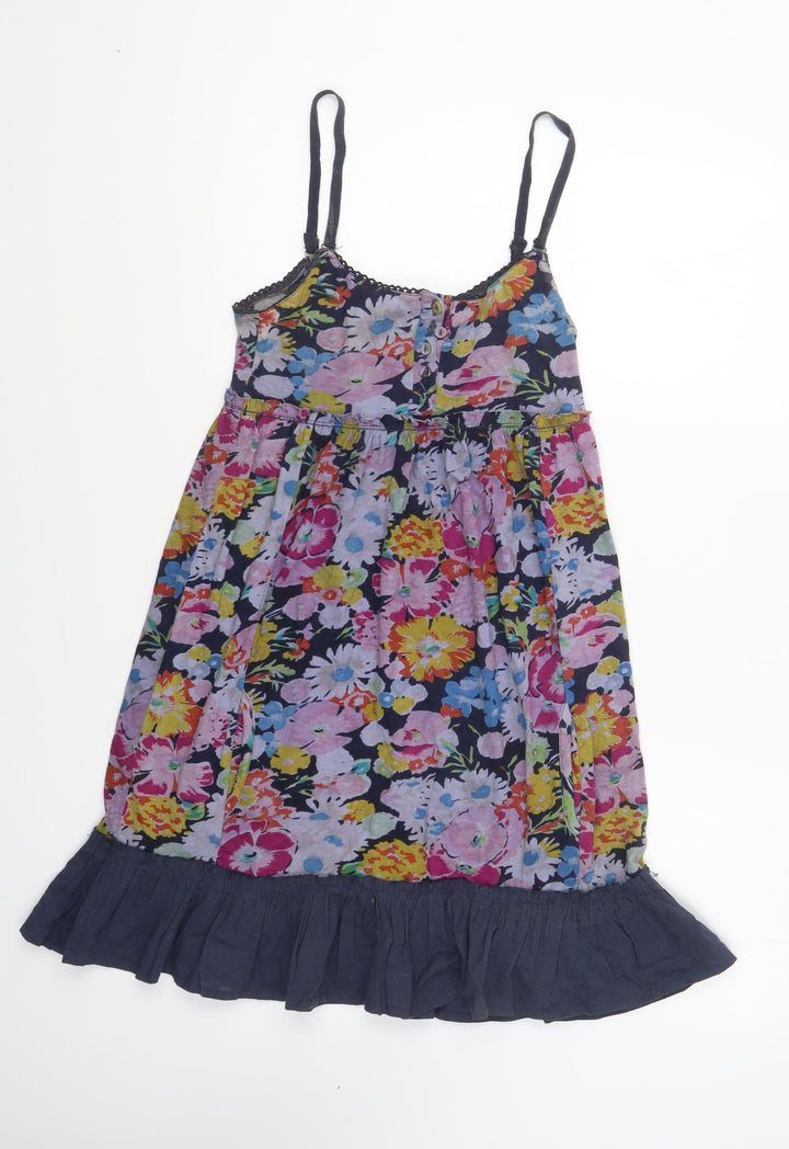 River Island Womens Multicoloured Floral Cotton Mini Size 6 Sweetheart Pullover
