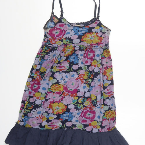 River Island Womens Multicoloured Floral Cotton Mini Size 6 Sweetheart Pullover