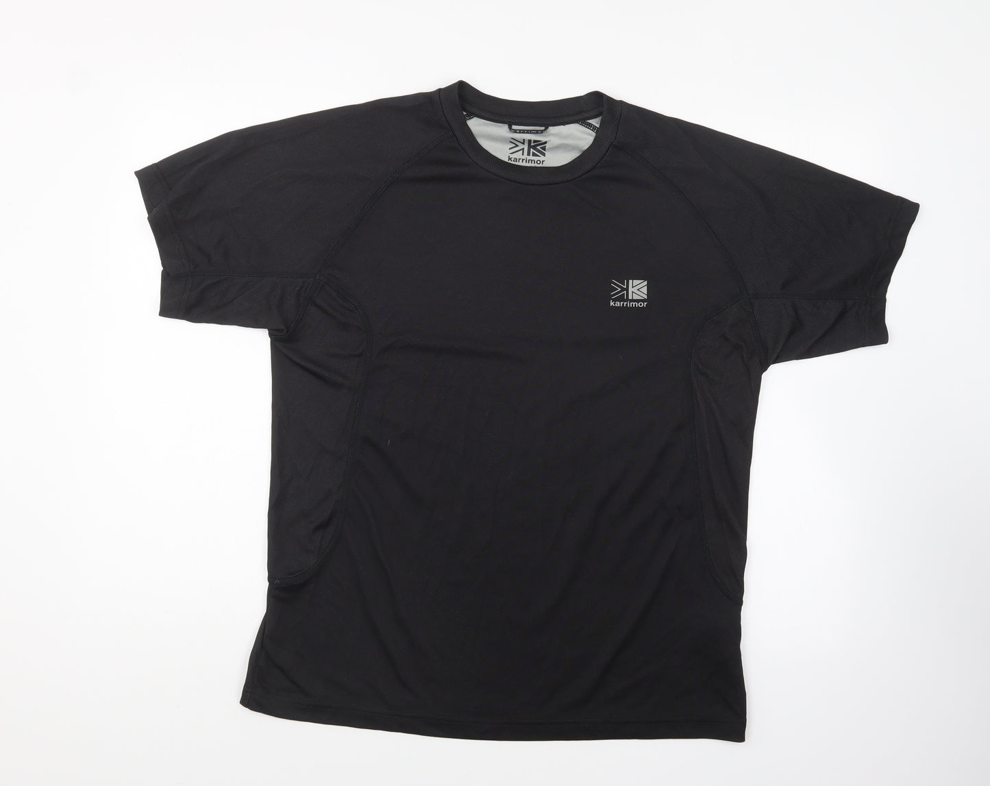 Karrimor Mens Black Polyester Basic T-Shirt Size L Round Neck Pullover