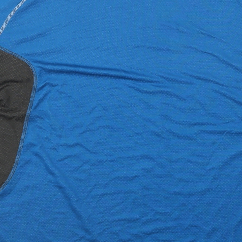 Karrimor Mens Blue Polyester Basic T-Shirt Size L Round Neck Pullover