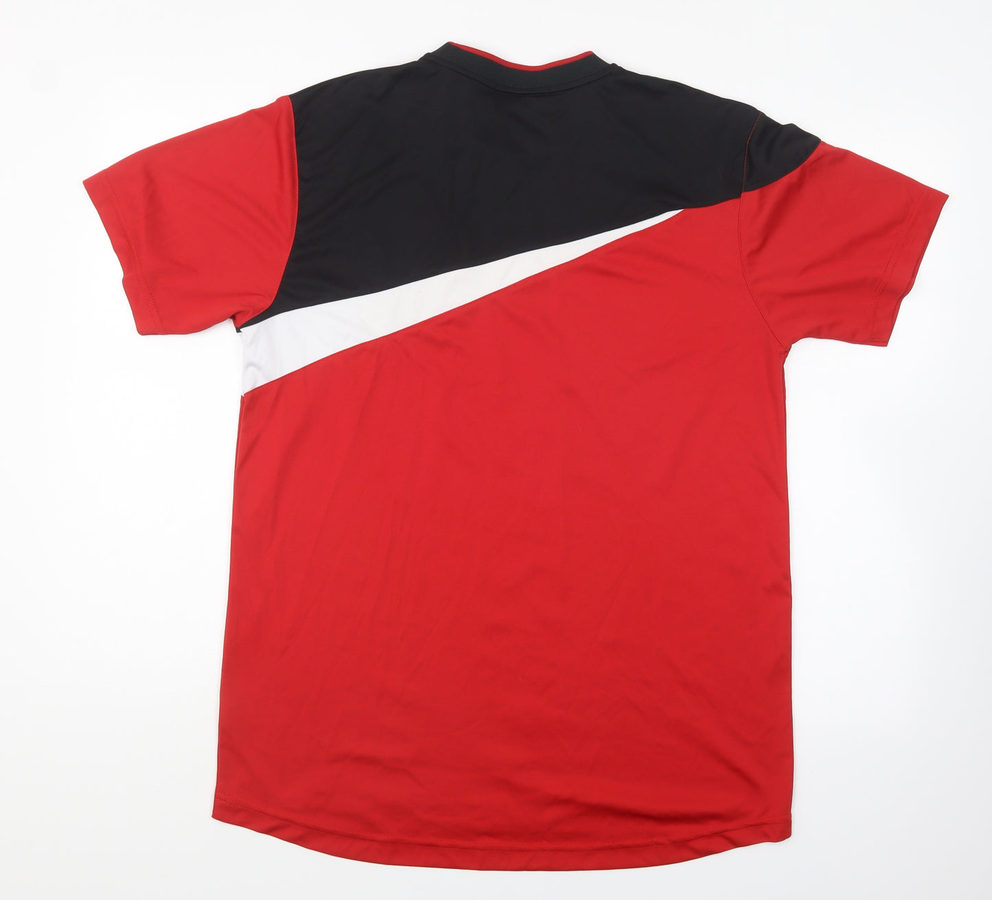 Manchester United Mens Red Polyester Basic T-Shirt Size L Round Neck Pullover - Manchester United