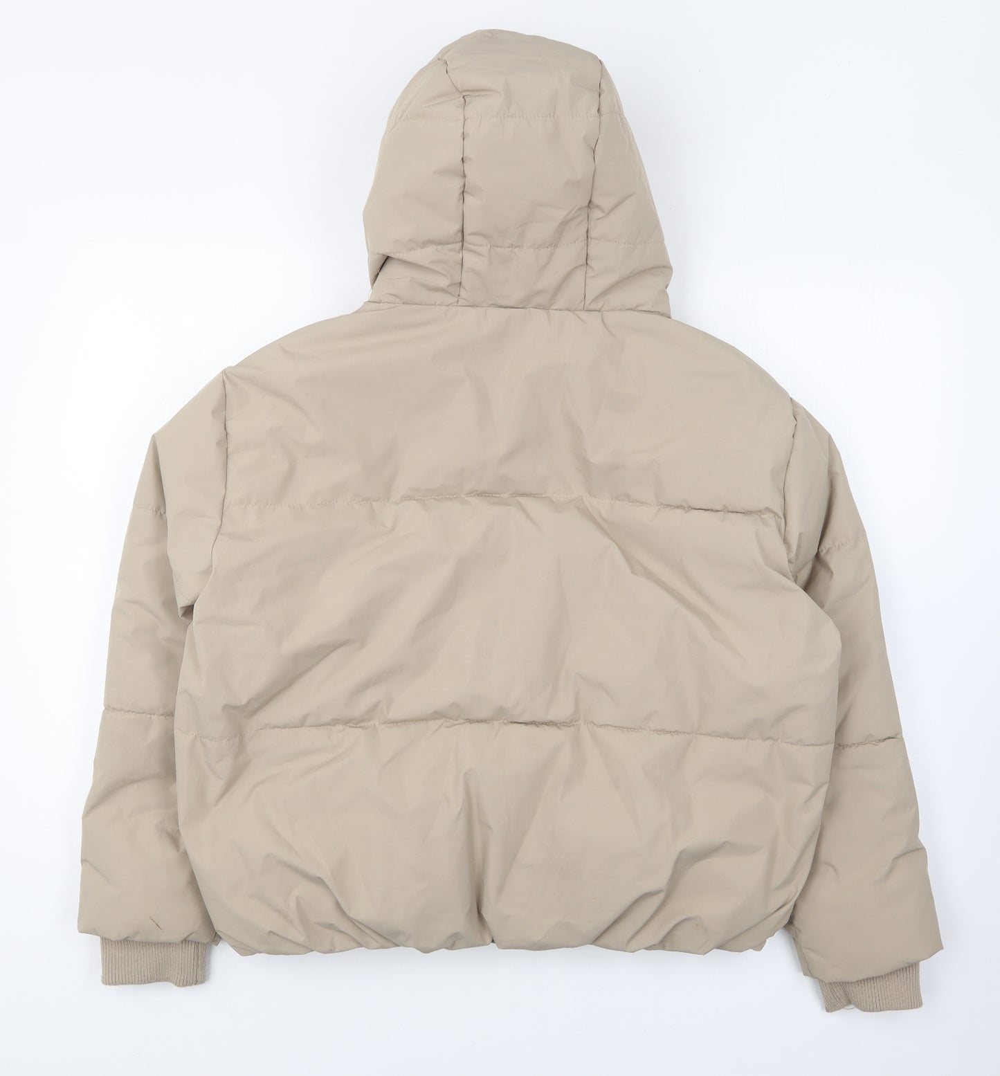 Dunnes Stores Womens Beige Puffer Jacket Coat Size S Zip