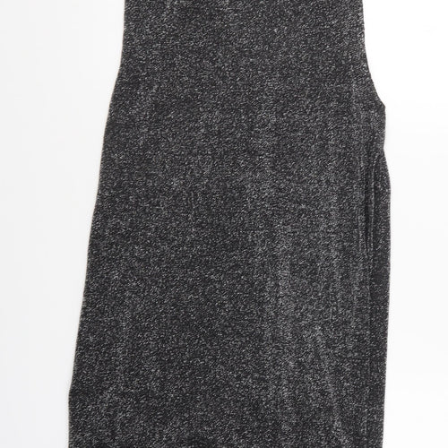 Oasis Womens Silver Polyester Basic Blouse Size L Halter