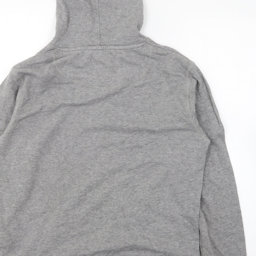 JACK & JONES Mens Grey Cotton Pullover Hoodie Size L - State College