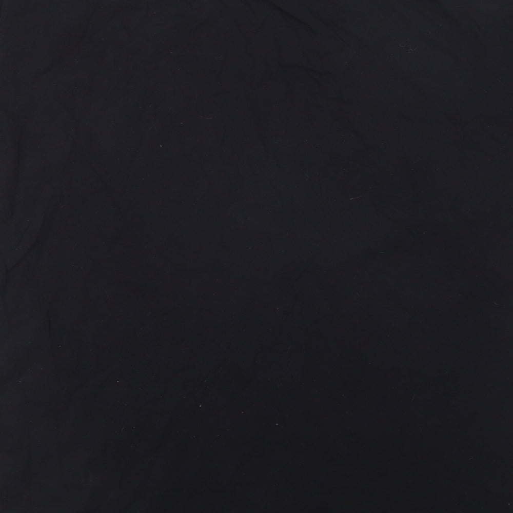 Fruit of the Loom Mens Black Cotton T-Shirt Size L Round Neck - XBox Legend