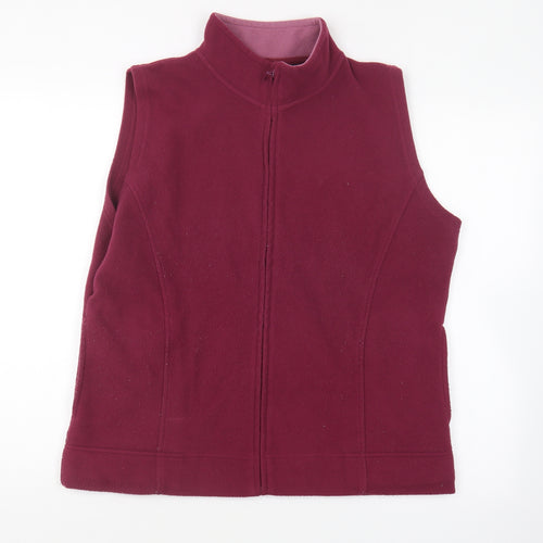 Isle Essentials Womens Pink Gilet Jacket Size L Zip