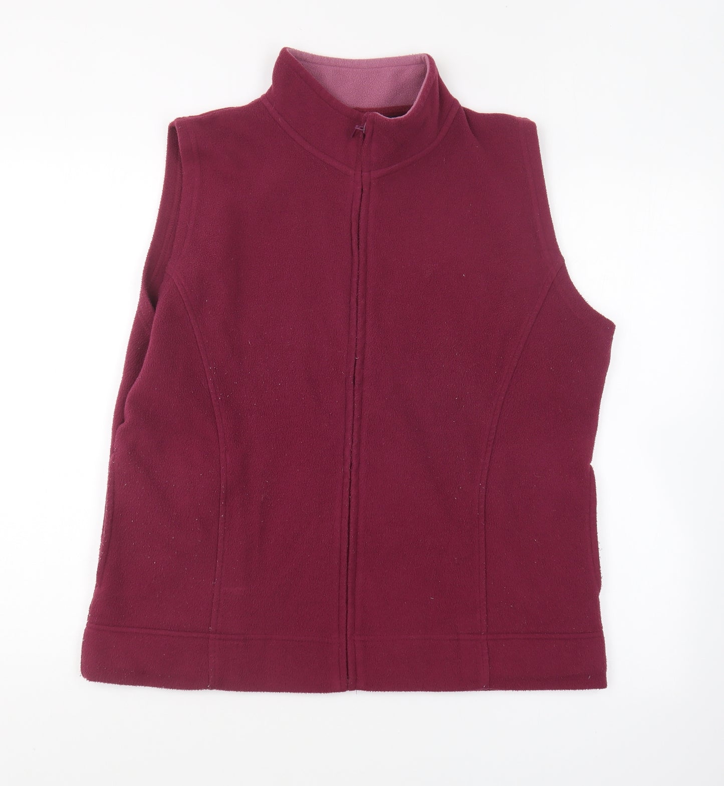 Isle Essentials Womens Pink Gilet Jacket Size L Zip