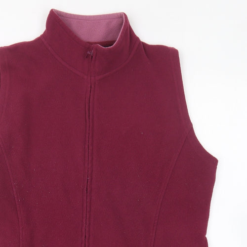Isle Essentials Womens Pink Gilet Jacket Size L Zip