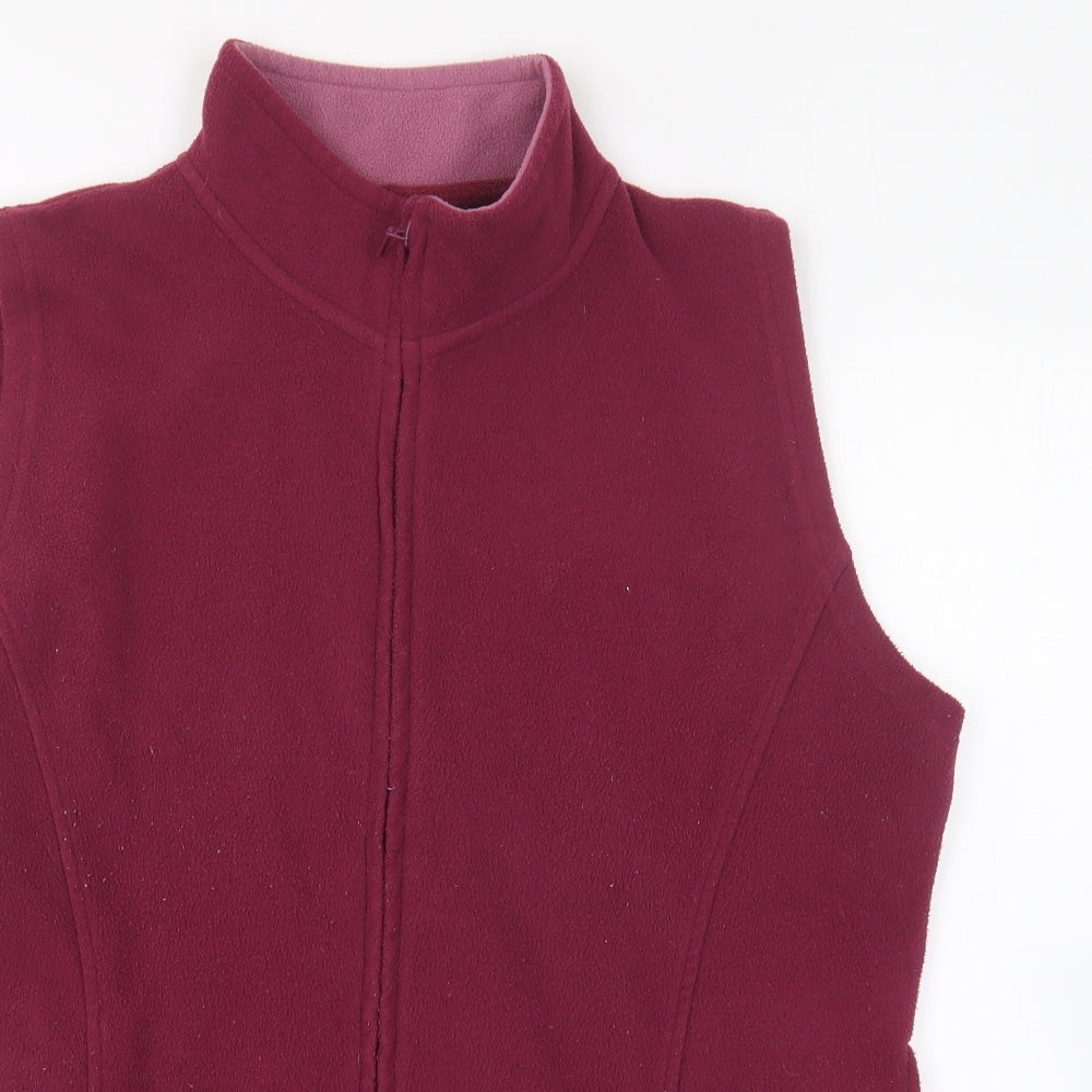 Isle Essentials Womens Pink Gilet Jacket Size L Zip