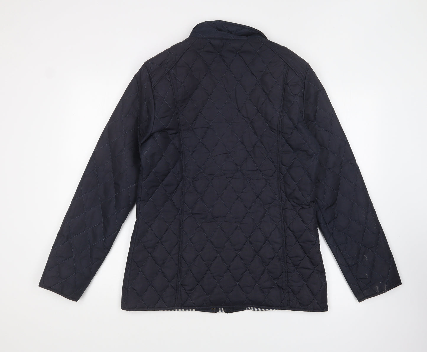 Urban Diva Womens Blue Quilted Coat Size M Snap