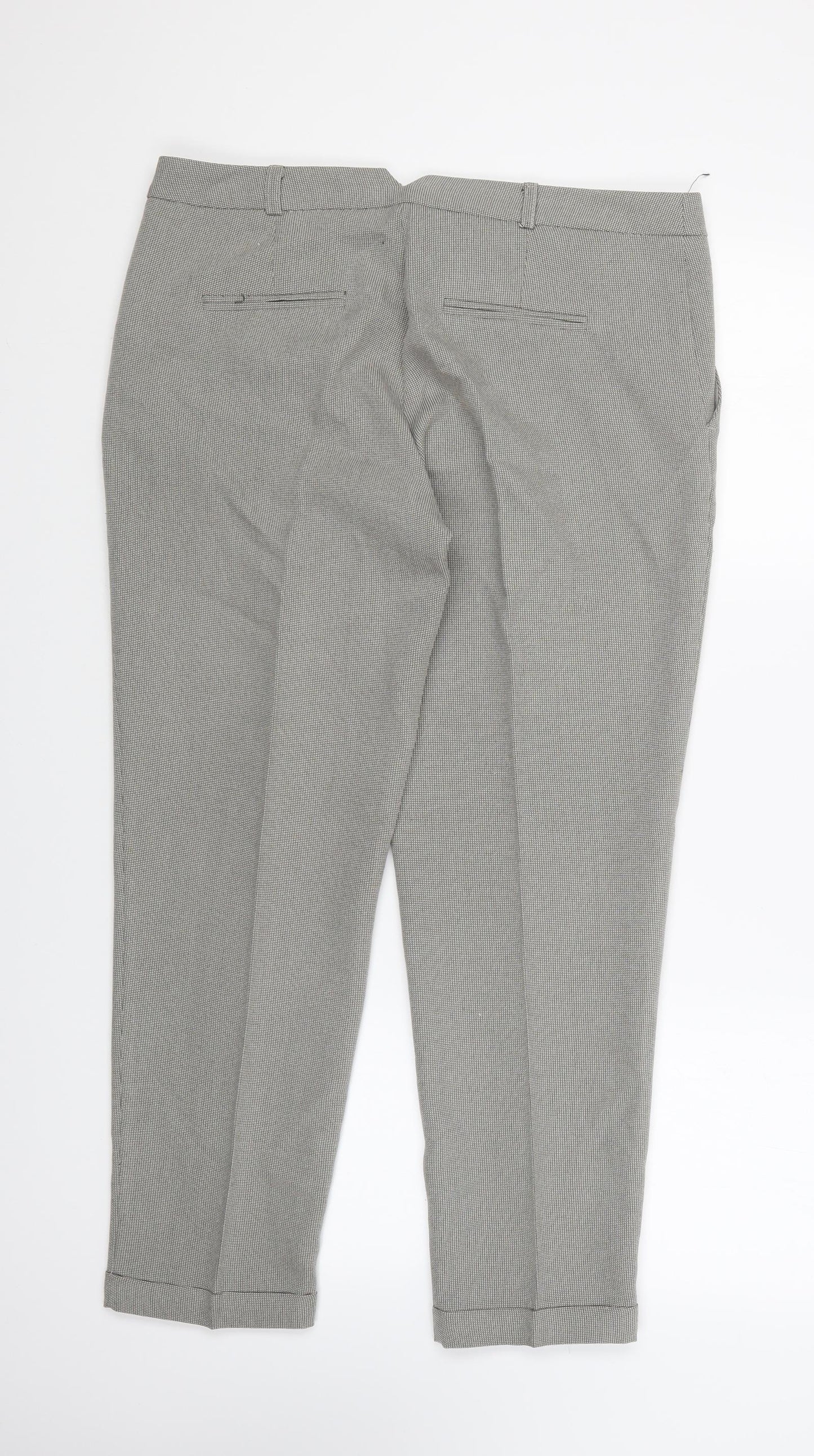 Dorothy Perkins Womens Grey Polyester Trousers Size 12 L25 in Regular Button