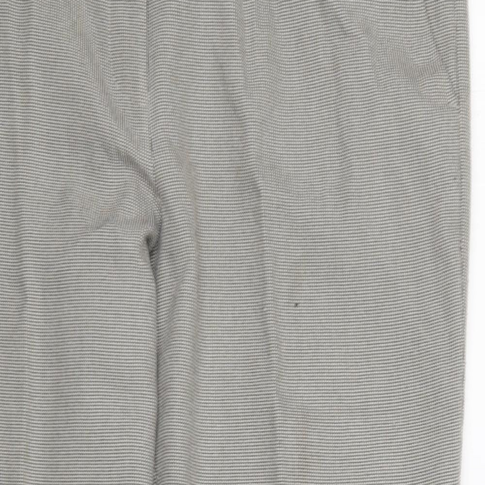 Dorothy Perkins Womens Grey Polyester Trousers Size 12 L25 in Regular Button