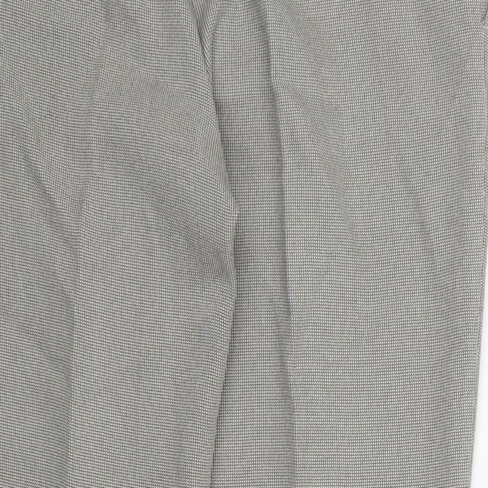 Dorothy Perkins Womens Grey Polyester Trousers Size 12 L25 in Regular Button