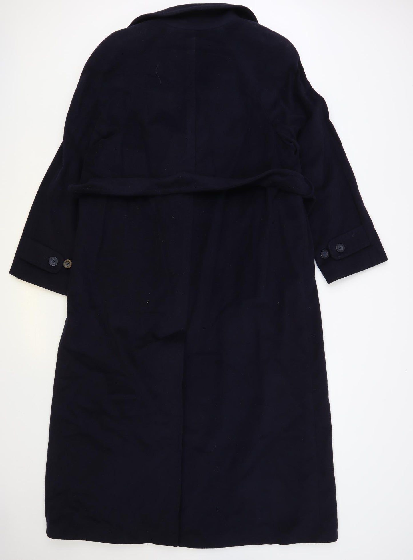 Marks and Spencer Womens Blue Overcoat Coat Size 14 Button