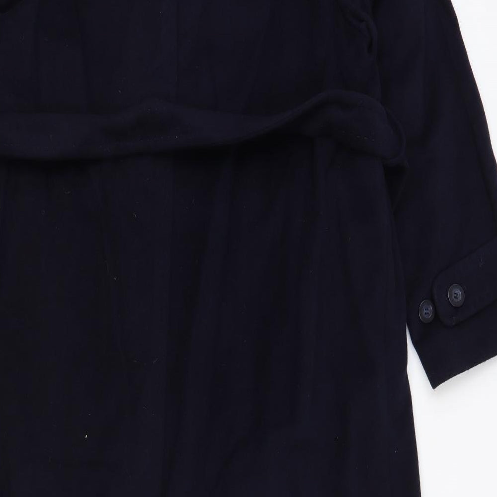 Marks and Spencer Womens Blue Overcoat Coat Size 14 Button