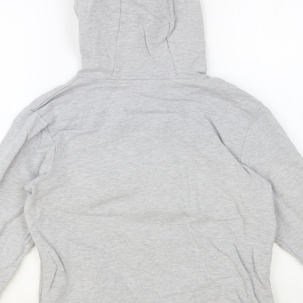 Nintendo Girls Grey Cotton Pullover Hoodie Size 11-12 Years Pullover - Super Mario