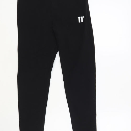 11 degrees Womens Black Cotton Compression Leggings Size 12 L26 in Regular Pullover