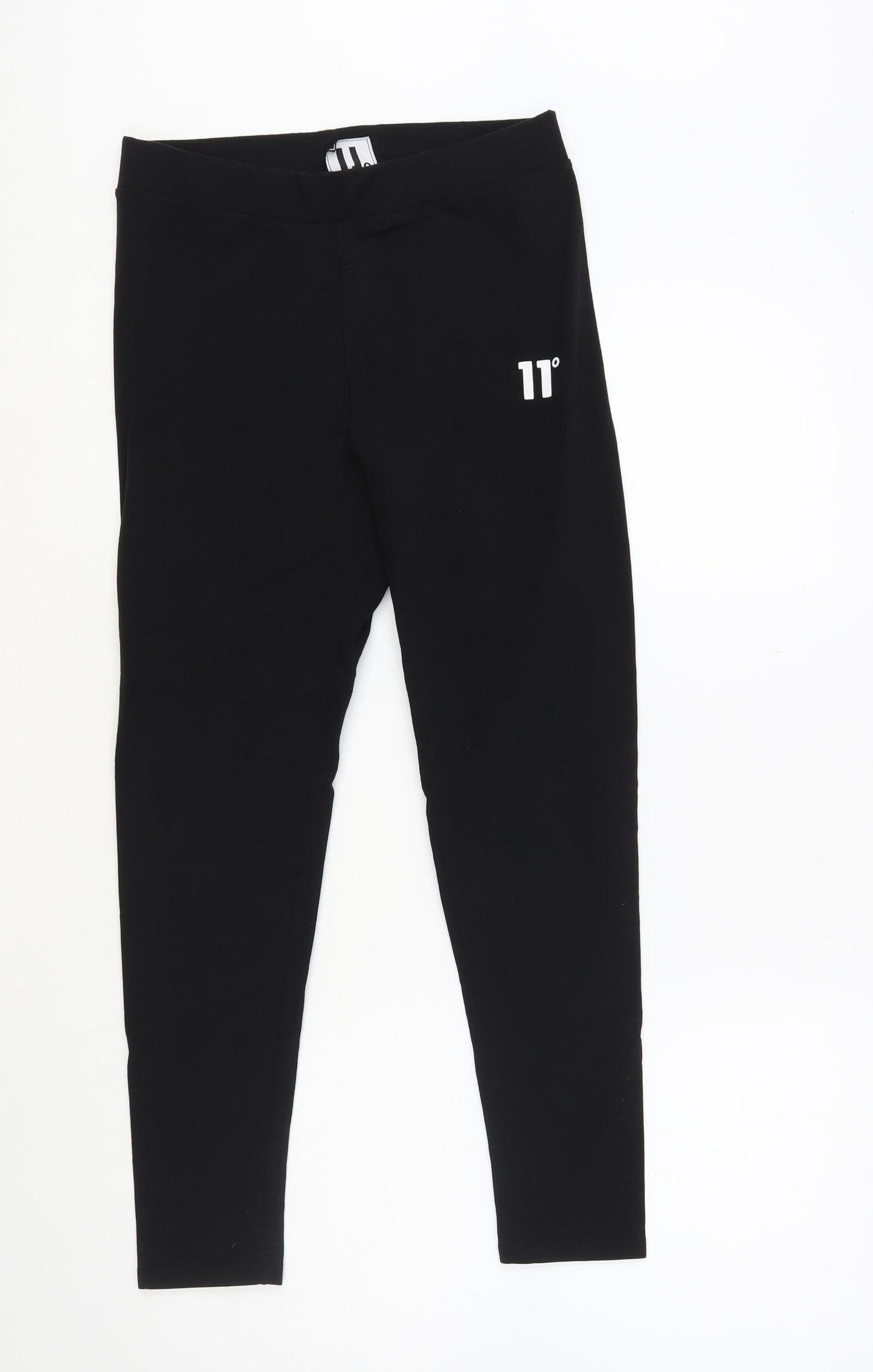 11 degrees Womens Black Cotton Compression Leggings Size 12 L26 in Regular Pullover