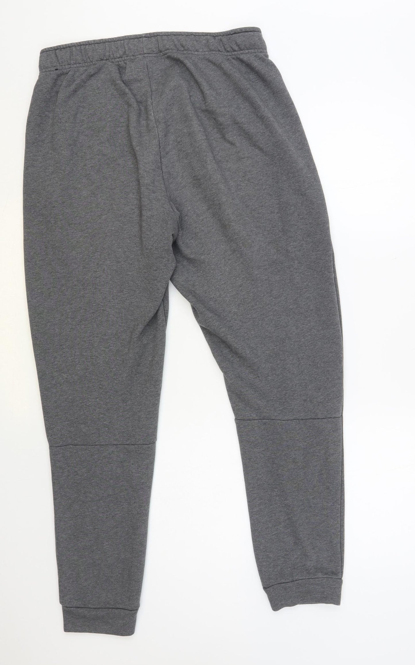 Nike Mens Grey Cotton Jogger Trousers Size M L30 in Regular Drawstring