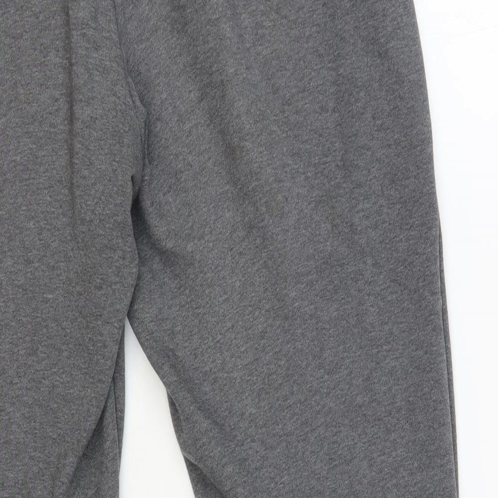 Nike Mens Grey Cotton Jogger Trousers Size M L30 in Regular Drawstring