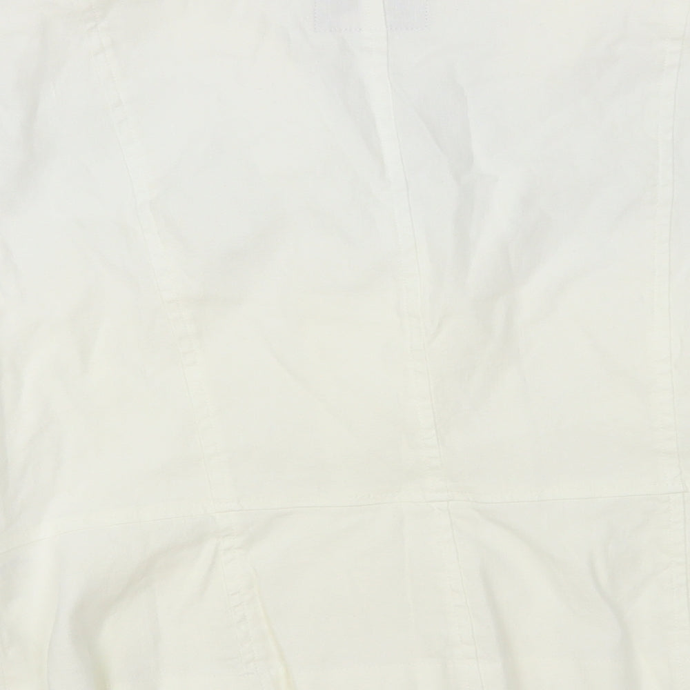 Per Una Womens White Jacket Blazer Size 16 Button - Decorative Buttons