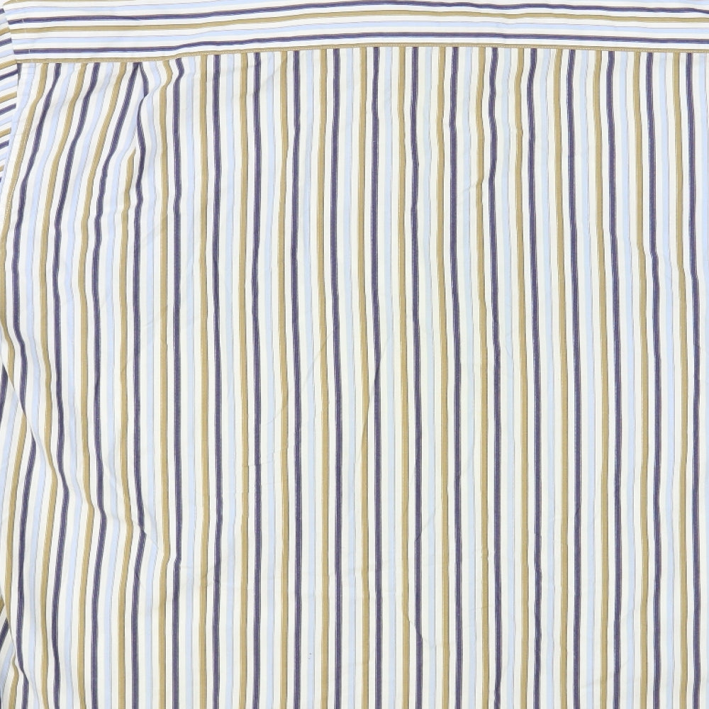 Andre Mens Multicoloured Striped Cotton Button-Up Size 2XL Collared Button