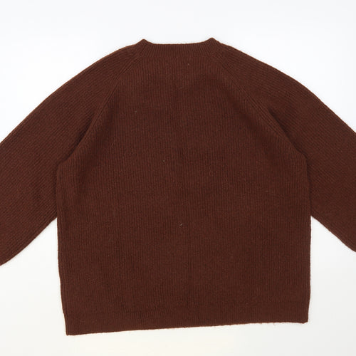 Primark Womens Brown Crew Neck Polyester Pullover Jumper Size 18