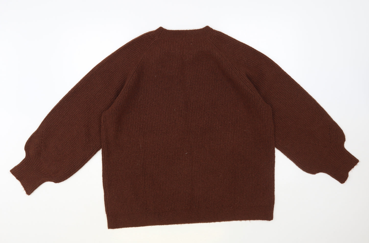 Primark Womens Brown Crew Neck Polyester Pullover Jumper Size 18