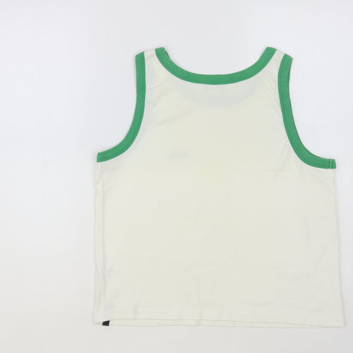 LA Gear Womens White Cotton Basic Tank Size XL Round Neck
