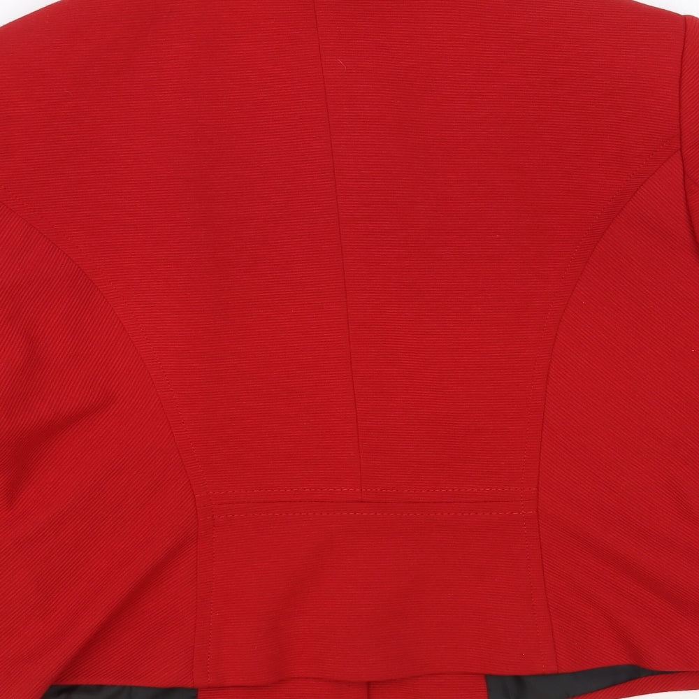 Dunnes Stores Womens Red Jacket Blazer Size 16 Button