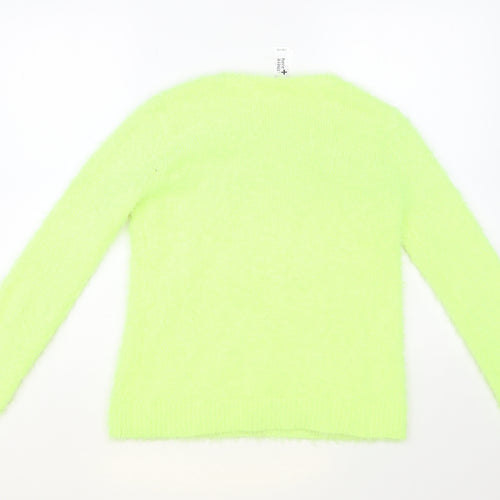 C&A Womens Green Crew Neck Polyester Pullover Jumper Size 10 - Unicorn