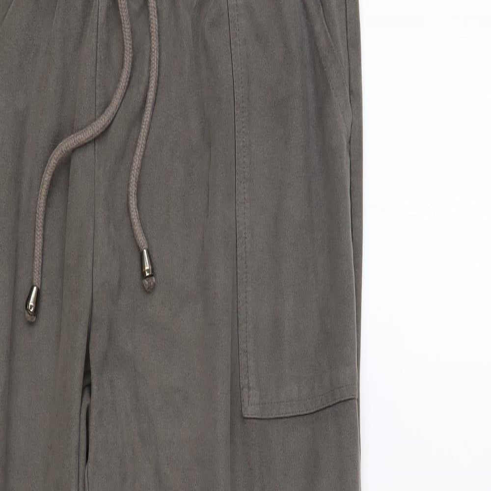 George Womens Grey Polyester Jogger Trousers Size 16 L27 in Regular Drawstring