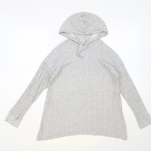 George Womens Grey Viscose Pullover Hoodie Size S Pullover