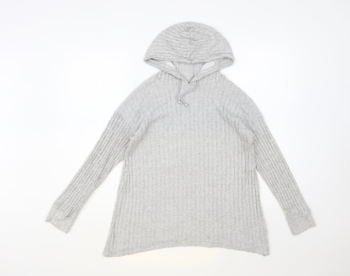 George Womens Grey Viscose Pullover Hoodie Size S Pullover