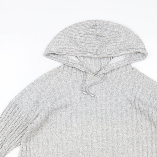 George Womens Grey Viscose Pullover Hoodie Size S Pullover