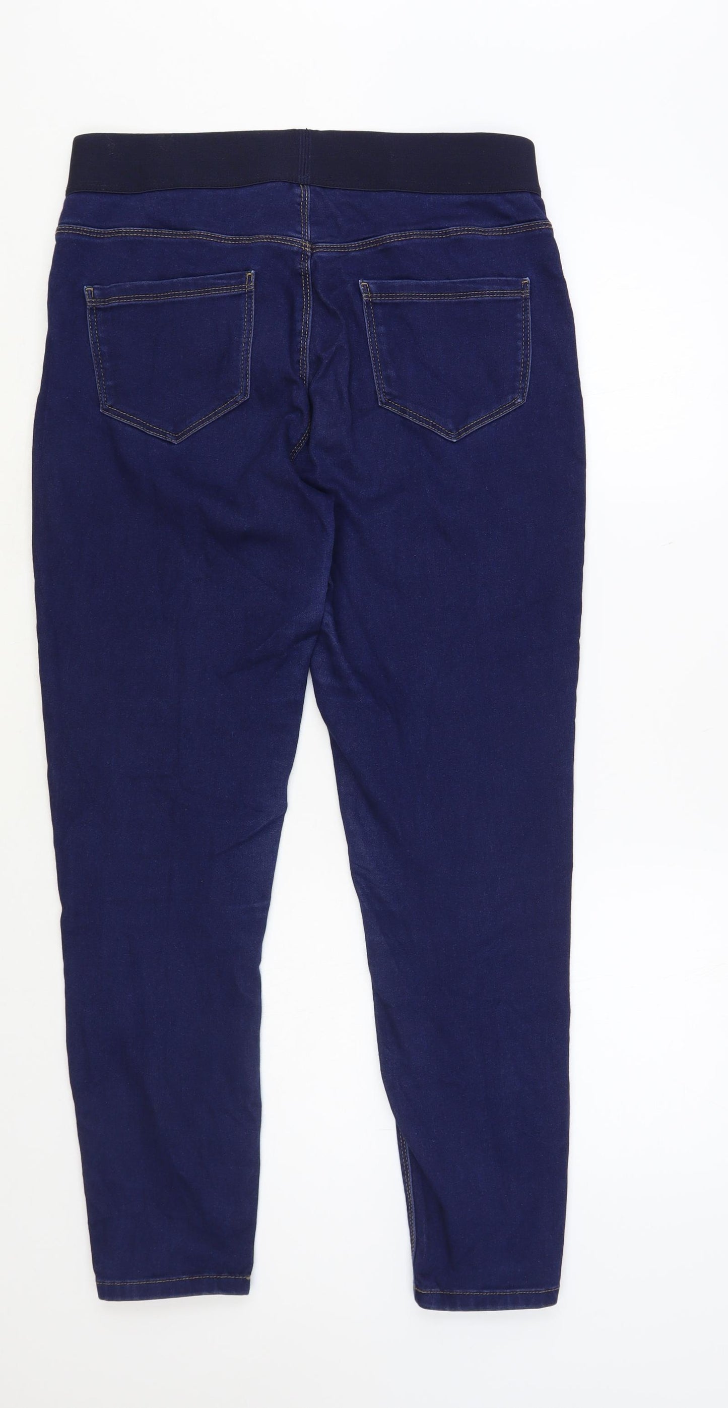 George Womens Blue Cotton Jegging Jeans Size 14 L28 in Regular - Maternity